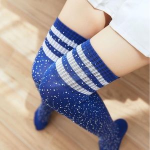 Sexy Bling Sparkly Rhinestone Over The Knee Socks